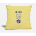 Relax Mindfulness Buddha Quote Washed Yellow Pillow